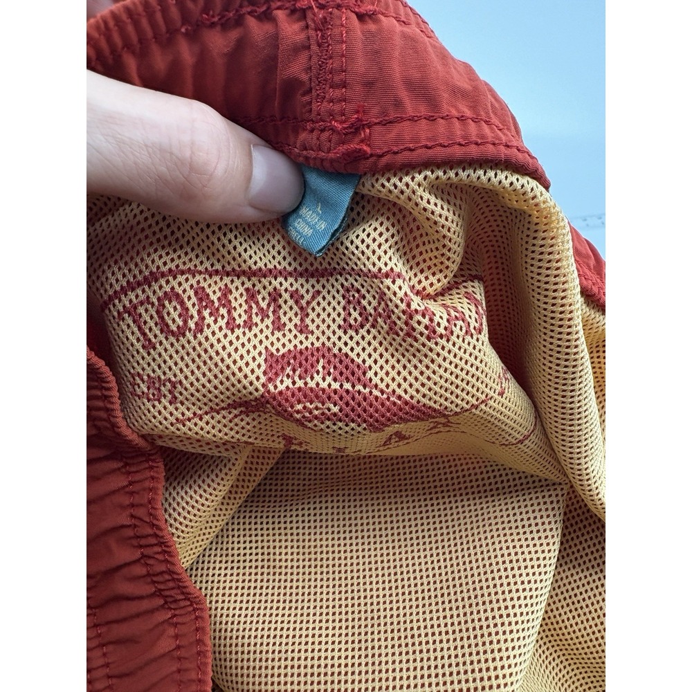 Tommy Bahama Swim Trunks Relax Marlin Logo Orange Mesh Lined Shorts Nylon Men L - Picture 4 of 7